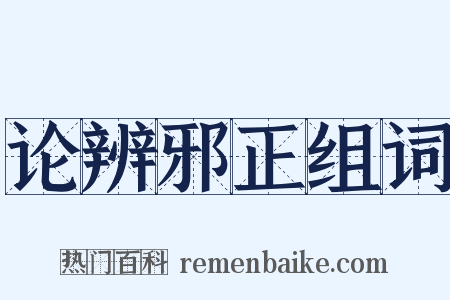 论辨邪正组词是什么意思的图片